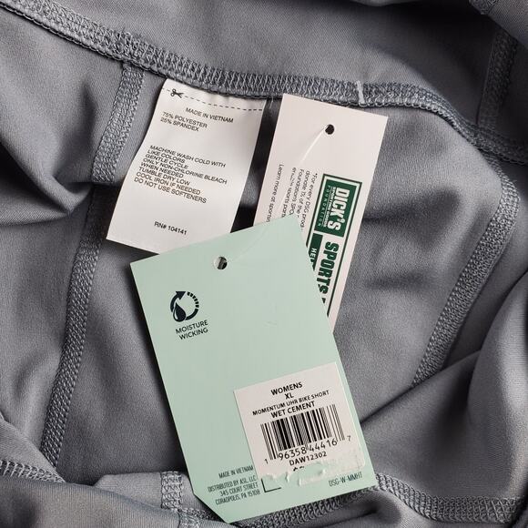 DSG Women's XL Momentum Ultra‎ High Rise Bike Short 7" Gray (Wet Cement) New - Picture 5 of 6
